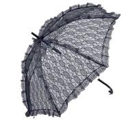 Bristol Novelty BA912 Parasol Black Lace, Womens, One Size