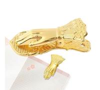 Lady's Hand Book Clip - Gold Metal Notebook Clip, Decorative Bookmark, 3D Junk Journal Clamp for Students, Accessory Notebooks, Planners, Reading Materials, Stylish Office and School Statione