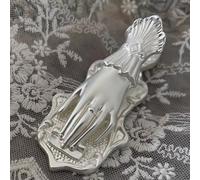 Lady's Hand Shaped Metal Clip Page Holder Vintage Accessory for Journaling & Traveler's Notebooks Bullet Junk Journal Clip Decorative Clips Gifts for Book Lovers, Journalers, Woman Writers Silver