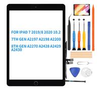 LADYSON 10.2" Screen for iPad 7/8 2019 2020 7th/8th Generation Screen Replacement A2197 A2198 A2200 A2270 A2428 A2429 A2430 Touch Digitizer Glass Panel Repari Kit (Black +Home Button)