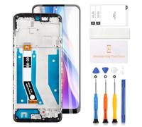LADYSON LCD Screen for Motorola Moto G73 5G Display Replacement for Motorola Moto G73 5G XT2237 LCD Display Digitizer Assembly Replacement Glass Touch Screen with Tools (6.5 Inches, Black with Frame)