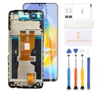 LADYSON LCD Screen for Vivo Y04 V2430 LCD Display Touch Digitizer Full Glass Panel Assembly for Vivo Y04 V2430 Screen Replacement with Tools(Black with Frame)