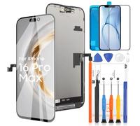 LADYSON LCD Screen Replacement for iPhone 16 Pro Max A3296, A3084, A3295, A3297 LCD Display Touch Digitizer Assembly with True Tone, Face ID Support, 3D Touch + Repair Tools (Not Original)