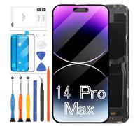 LADYSON OLED LCD Screen for iPhone 14 Pro Max Screen Replacement 6.7" for iPhone 14 Pro Max A2894, A2651, A2893, A2895 3D Touch LCD Screen Display Digitizer Assembly Repair Kit(Black)