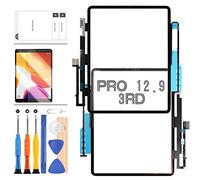 LADYSON Screen Replacement for iPad Pro 12.9 3rd Gen Touch Screen Panel Digitizer Glass Repair Kits Compatible with for iPad Pro 12.9 A1876 A2014 A1895 A1983 with Tempered Glass and Tools(Not LCD)