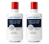 Ladyteapot F-201R Water Filter Cartridge, Replacement Compatible With InSinkErator F-201R Water Filter Cartridge for Hot Water Dispenser (2 Pack)