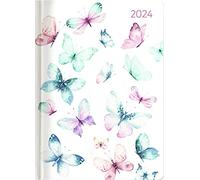 Ladytimer Butterfly 2024 - Butterfly - Pocket Calendar A6 (10.7 x 15.2 cm) - Weekly - 192 Pages - Note Book - Appointment Planner - Alpha Edition