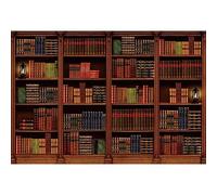 Laeacco 7x5ft Vintage Bookshelf Backdrop Brown Wooden Bookcase Magic Old Books Ancient Library Photography Background Home Office Conference Graduation Party Cake Table Banner Photo Booth Props