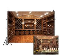 Laeacco French Wine Cellar Backdorps 10x6.5ft Vinyl Photography Background Wooden Board Storage Champagne Red Wine Celebration Party Business Man Adults Photo Protrais Artistic Studio Props