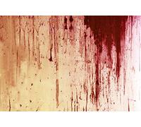 Laeacco Halloween Theme Backdrop 10x6.5ft Vinyl Photography Background Grunge Weathered Blood Splashed Cement Wall Trick or Treat Zombie Party Child Baby Shoot Violent Film Occasion Screen