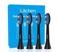 Lächen 4 x Replacement Brush Head Fits All Smile Electric Toothbrushes S121 Black