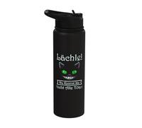 Lächle Du Kannst Sie Nicht Alle Katze Stainless Steel Insulated Water Bottle