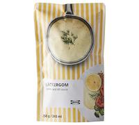 LÄCKERGOM Lemon & Dill Sauce 250g - Creamy Scandinavian-Style Sauce for Seafood, Salads & Dips - Ready to Serve