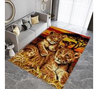 Laegnfho 40 x 70 cm Large Latch Hook Kits for Adults Beginners, Tapestry Kits, DIY Rug Making Kit for Adults with Printed Patterns, Canvas Yarn Latch Hook Kit, Latch Hook Rug Kit for Home Décor