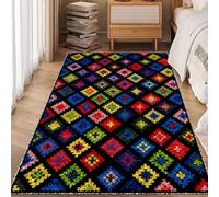 Laegnfho 75 x 110 cm Latch Hook Kits For Adults Large Latch Hook Rug Kits Rug Making Kit For Adults DIY Handmade Carpet Embroidery Set Beginners Cross Stitch DIY Crochet Needlework Crafts Kits