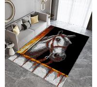 Laegnfho 80x115 cm Latch Hook Kits for Adults, Rug Making Kits for Adults, Latch Hook Rug Kits, Latch Hook Kit for Beginners Adults, Handmade Home Decoration Latch Hook Mats Latch Hook Cushion Kits