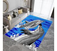 Laegnfho Latch Hook Kits for Adults, DIY Latch Hook Rug Kits for Beginners, Crochet Kit for Beginners, Rug Making Kits with Printed Canvas, Home Decor 69 x 102 cm