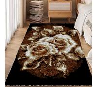 Laegnfho Latch Hook Kits for Adults Latch Hook Rug Kits Latch Hook Kit for Beginners Adults Handmade Home Decoration Rug Making Kits for Adults Latch Hook Mats Latch Hook Cushion Kits 69 x 102 cm