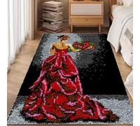 Laegnfho Latch Hook Kits for Adults Latch Hook Rug Kits Latch Hook Kit for Beginners Adults Handmade Home Decoration Rug Making Kits for Adults Latch Hook Mats Latch Hook Cushion Kits 85 x 115 cm