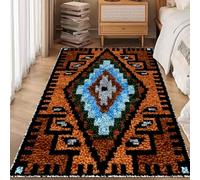 Laegnfho Latch Hook Kits for Adults Latch Hook Rug Kits Latch Hook Kit for Beginners Adults Handmade Home Decoration Rug Making Kits for Adults Latch Hook Mats Latch Hook Cushion Kits 61 x 87 cm