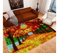 Laegnfho Latch Hook Rug Kit, DIY Crochet Carpet for Adults Beginners, Patterns Pre-Printed Canvas Rug Hooking Kits Home Decor, Rug Making Kit for Adults 40 x 70 cm