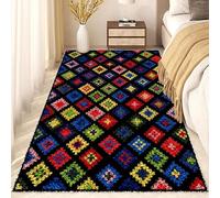 Laegnfho Latch Hook Rug Kit Large, DIY Latch Hook Rug Making Kit for Adults, Cross Stitch Kit Carpet Making Cushion Needlework for Beginners, Home Decor 40 x 70 cm