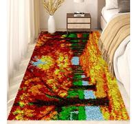 Laegnfho Latch Hook Rug Kit Large, DIY Latch Hook Rug Making Kit for Adults, Cross Stitch Kit Carpet Making Cushion Needlework for Beginners, Home Decor 61 x 87 cm