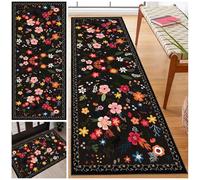 Laegnfho Long Runner Rug for Hallway Washable Carpet Runner Rug for Kitchen Non Slip Stair Area Rug 60 x 130 cm Very Long Hallway Hall Runner Narrow Rugs Kitchen Runners Heavy Hall Runner Door Mat