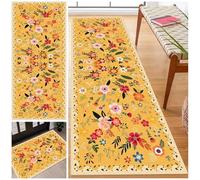 Laegnfho Long Runner Rug for Hallway Washable Carpet Runner Rug for Kitchen Non Slip Stair Area Rug 80 x 130 cm Very Long Hallway Hall Runner Narrow Rugs Kitchen Runners Heavy Hall Runner Door Mat