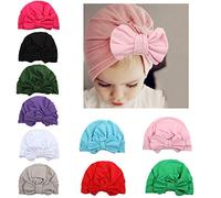 LAEMALLS 10PCS Baby Turban, Hats-Kids Mutilcolored, Velvet Beanie Cap, Baby Knitting Hat, Elastcic Head Wraps for Baby 0-4 Years Old, Sutiable for All Seasons, Newborn Accessory Cap for Photography#5