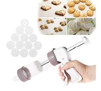 LAEMALLS Biscuit Making and Icing Set, Cookie Maker Press Gun Kit, Multifunctional Comfort Grip Cookie Press, Food Grade Cake Maker with 13 Discs and 6 Nozzles, Ideal for Beginner and Professional#1