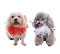 LAEMILIA Christmas Dog Collar 2-Piece Pet Xmas Bandana Cat Festive Accessories Holiday Costume Santa Hat Cute Puppy Clothing Kitten Clothes S/M/L