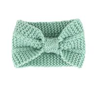 LAEMILIA Women Winter Warm Bow Knit Patterns Hair Band Headband Turban Knitted Crochet Knot Hair Wrap (Blue)