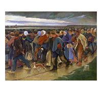 Laermans Emigrants Last Look People Crowd Painting Large Wall Art Print Canvas Premium Mural