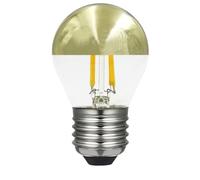 LAES 990515. Led Light Bulb in Spherical Size with Cover in Golden Color. 220-240V 4W 2700K E27. 350 Lumen. Equals 33W. 77 X 45mm. 20.000 Hours.