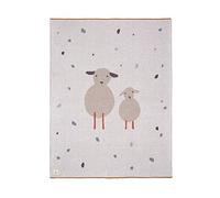 LÄSSIG 1542001141 Baby Blanket Knitted Organic Cotton GOTS 75 x 100 cm Eggshell Colour 360 g