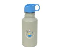 LÄSSIG 500ml BPA Free Stainless Steel Water Bottle for Kids Nursery, Kindergarten, Leakproof with Sports Drink Cap/Stainless Steel Bottle, Green/Blue