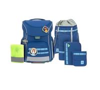 LÄSSIG 7-Piece Children's School Bag Set Slim Unique Dark Blue