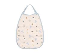Lässig Baby Bib (2 Pack) with Protector and Snap Button/Medium Drop Bib Happy Fruits Light Blue