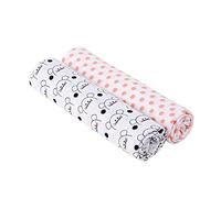 LÄSSIG Baby Burp Cloth Swaddle & Burp Blanket Cotton 2 pcs assorted 120 x 120 cm Little Chums Mouse