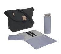 LÄSSIG Baby Changing Bag with Accessories Green Label Manu Messenger Bag Black