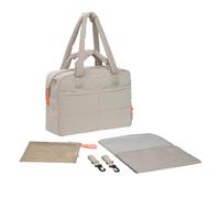 LÄSSIG Baby Changing Bag with Carry Handle and Changing Mat, Pram Attachment, Water-Repellent/GRE Everyday Bag, Beige