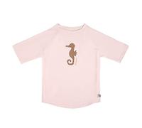 LÄSSIG Baby Children's Swimming Shirt Short-Sleeved UV Protection Short Sleeve Rash Guard, Seahorse Light Pink, 13-18 Monate