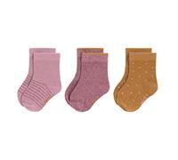 LÄSSIG Baby Kids Socks GOTS 3 pcs. assorted rosewood, Size: 12-14