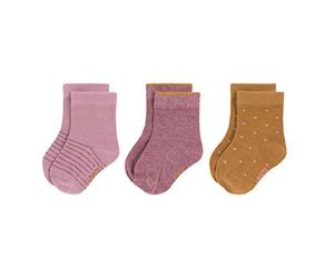 LÄSSIG Baby Kids Socks GOTS 3 pcs. assorted rosewood, Size: 12-14