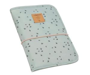 LÄSSIG Baby Nappy Bag with Changing Pad for On The Go/Changing Pouch Floral mint