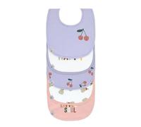 LÄSSIG Baby Toddler Bib Set (5 Pieces) Cotton Waterproof/Value Pack Bib Happy Fruits Cherry