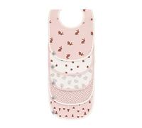 LÄSSIG Baby Toddler Bib Set (5 Pieces) Velcro Closure Cotton Waterproof/Value Pack Bib Little Forest Rabbit