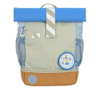 LÄSSIG Nursery Backpack Children's Backpack Rolltop with Chest Strap Water-Repellent 11 Litres/Mini Rolltop Backpack, Green/Blue, Children's backpack