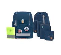 LÄSSIG Boxy Unique 7-Piece Children's School Bag Set Navy, navy, standard size, Casual